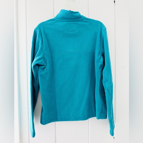 NWT Lands’ End Spade Blue Fleece Quarter-Zip Pullover / Small - Picture 2 of 8